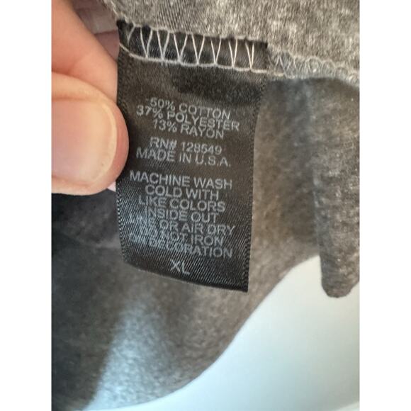 Aviator Nation SMILEY 2 BOYFRIEND TEE - Grey Womens Sz XL NWT $83 - Picture 7 of 8